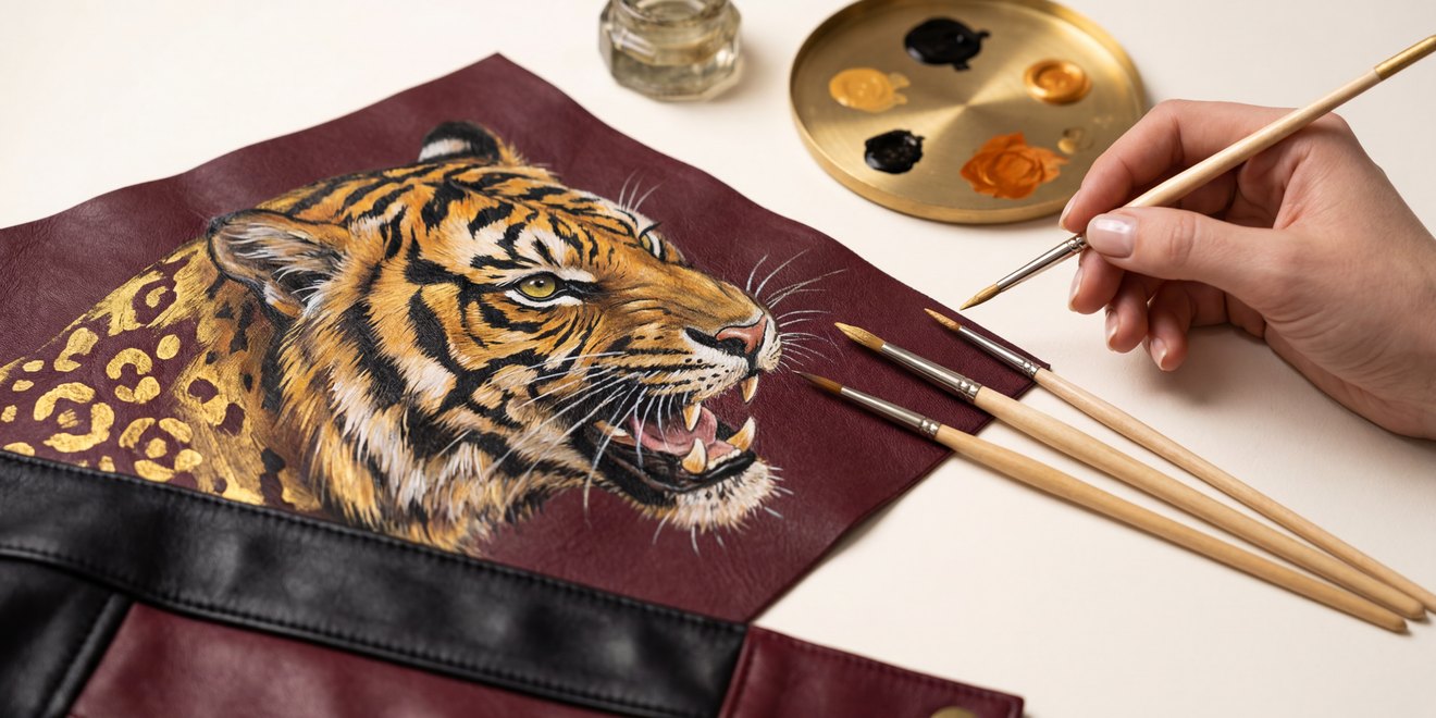 Hand-painted animal motif process