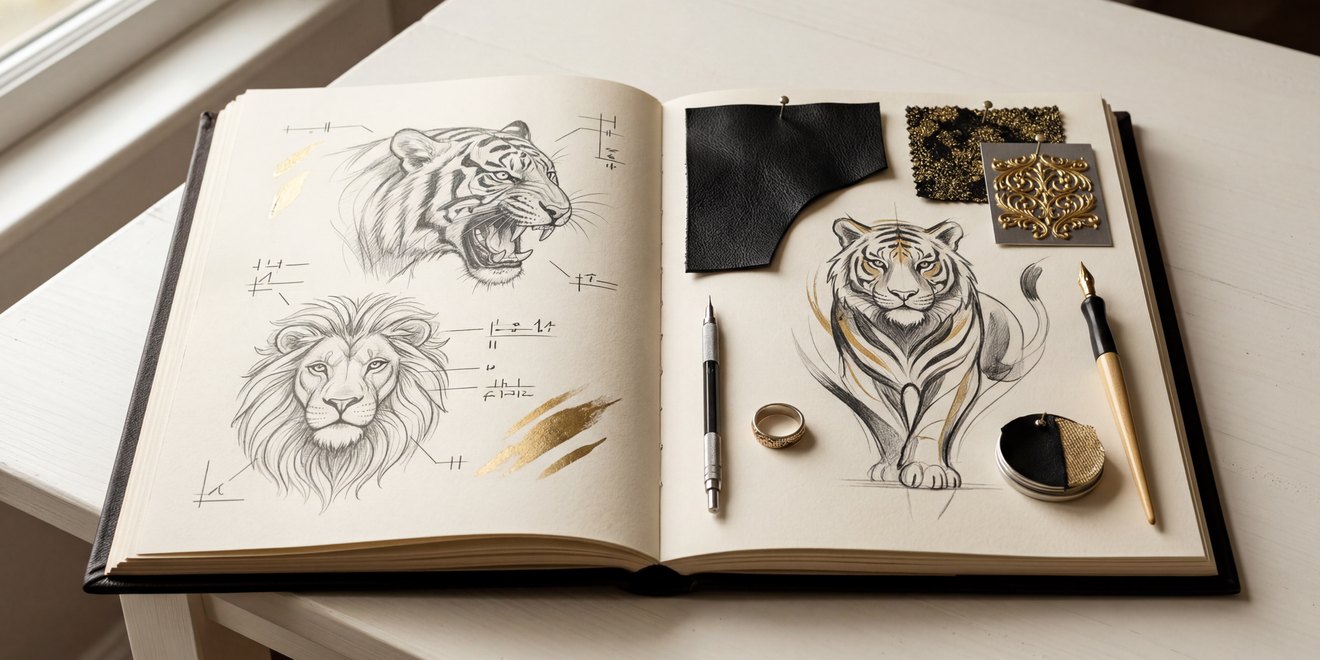 Sketchbook animal symbol artwork